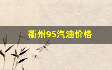 浙江95汽油价格-衢州95汽油价格