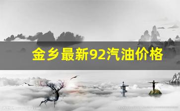 今日金乡-金乡最新92汽油价格